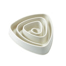 Plastic Triangle Resistant Pet Slow Bowl Anti-choking Dog Food Bowl(Large Beige )