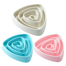 Plastic Triangle Resistant Pet Slow Bowl Anti-choking Dog Food Bowl(Large Pink)