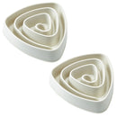 2 PCS Pet Plastic Triangle Anti-Choke Bowl Non-slip Slow Food Dog Bowl(Small Beige)