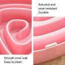 2 PCS Pet Plastic Triangle Anti-Choke Bowl Non-slip Slow Food Dog Bowl(Small Beige)