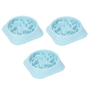 3 PCS Pet Anti-Choke Bowl Slow Food Cat and Dog Food Bowl, Specification: Boxed(Blue)