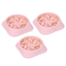 3 PCS Pet Anti-Choke Bowl Slow Food Cat and Dog Food Bowl, Specification: Boxed(Pink)
