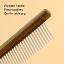 Cat Dog Solid Wood Comb For Removing Floating Hair Pet Cleaning Grooming Flea Comb(B)