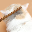 Cat Dog Solid Wood Comb For Removing Floating Hair Pet Cleaning Grooming Flea Comb(D)