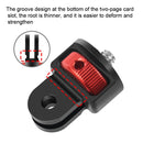 1/4 Inch Screw Converter Tripod Adapter for Sport Camera(Red Black)