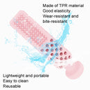 2 PCS Washing Board Toothpaste Shape Bite Toys TPR Dog Teething Stick(Pink)