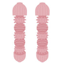 2 PCS Pet Caterpillar Shape Toy Dog Interactive Chewing Teeth Wear-Resistant Stick(Pink)