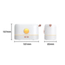 JF801 Desktop Simulation Flame Aroma Diffuser Humidifier, Color: 3 Color Light-Black