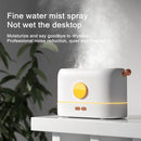 JF801 Desktop Simulation Flame Aroma Diffuser Humidifier, Color: 3 Color Light-Black