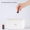 JF801 Desktop Simulation Flame Aroma Diffuser Humidifier, Color: 3 Color Light-Black