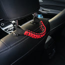 2 PCS Car Rear Handle SUV Modified Umbrella Rope Braided Handle(1070A Red Black)