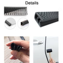 10m U-shaped Non-stick Car Rubber Seal Bumper(Black)