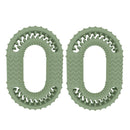 2 PCS Dog Circle Clean Teeth Fun Interactive Training Biting Toys(Light Green)