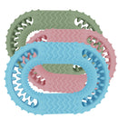 2 PCS Dog Circle Clean Teeth Fun Interactive Training Biting Toys(Light Pink)