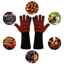 1 Pair High Temperature Resistant Silicone BBQ Gloves Anti-scalding Gloves(BBQ Blue)