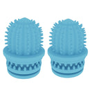 2 PCS Pet Cleaning Teeth TPR Cactus Lightweight Bite-resistant Educational Toys(Light Blue)