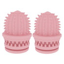2 PCS Pet Cleaning Teeth TPR Cactus Lightweight Bite-resistant Educational Toys(Light Pink)