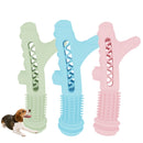 Hollow Branches Shaped Dogs Grinding and Cleaning Teeth Rod Pet Bite Resistant Toys(Light Pink)