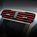 10 Packs Car Air Conditioner Vent U-shaped Electroplating Decorative Strip(Colorful)