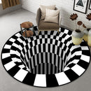 3D Illusion Stereo Vision Carpet Living Room Floor Mat, Size: 180x180cm(Round Vision 1)