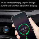 2PCS JY-032 USB Plug Digital Display Fast Charge Car Charger, Style: 3.5A + QC3.0(Android Left Bend)