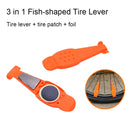 Multifunctional Bicycle Tire Changing Tool, Color: Green+5 Tire Patches