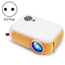 A10 480x360 Pixel Projector Support 1080P Projector ,Style: Basic Model White Yellow (EU Plug)