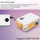 A10 480x360 Pixel Projector Support 1080P Projector ,Style: Basic Model Black (US Plug)