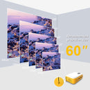 A10 480x360 Pixel Projector Support 1080P Projector ,Style: Same-screen Black(UK Plug)