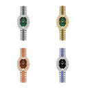 BS Bee Sister FA1581 Niche Glitter Full Diamond Women Watch(Silver Green)