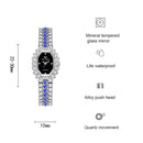 BS Bee Sister FA1581 Niche Glitter Full Diamond Women Watch(Silver Green)