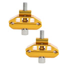 2 PCS FMFXTR Bicycle Saddle Clamp Code Screw Connector(Double Rail Gold)