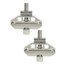 2 PCS FMFXTR Bicycle Saddle Clamp Code Screw Connector(Double Rail Silver)