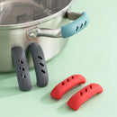 5 Pair Silicone Pot Handle Insulation Cover Iron Pot Handle Cover(Simple Gray)