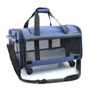 LDLC QS-019 Hauling Universal Wheel Large-capacity Pet Carrier Bag, Size: M(Denim Blue)