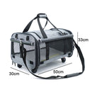 LDLC QS-019 Hauling Universal Wheel Large-capacity Pet Carrier Bag, Size: M(Light Pink)