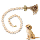 Dog Doorbell Dog Trainer Hanging Rope Funny Cat Toy,Style: Wooden Beads Gold