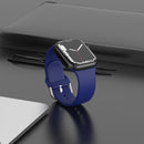 Silicone Solid Color Watch Band For Apple Watch Series 7 45mm(Navy Blue)