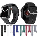 Silicone Solid Color Watch Band For Apple Watch Series 7 45mm(Wine Red)