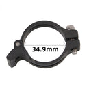 FMFXTR Bike Front Derailleur Clamp Straight Lock Turn to Clamp Converting Seat(Black 34.9mm)