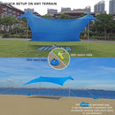 Outdoor Beach Lycra Canopy Camping Tent Sunshade Fishing Tent, Size: 210x200x150cm(Blue)