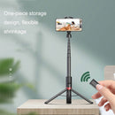 AB403 Live Broadcast Landing Integrated Telescopic Mobile Phone Triangle Bracket(Black Red)