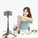 AB403 Live Broadcast Landing Integrated Telescopic Mobile Phone Triangle Bracket(Black Red)