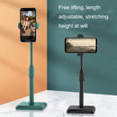 2 PCS Desktop Mobile Phone Live Broadcast Bracket Online Class Telescopic Floor Stand(Cool Black)