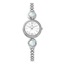 BS Bee Sister FA1649 Retro Malachite Small Green Watch Temperament Ladies Watch(Silver White)