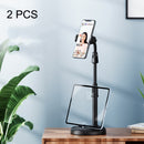 2 PCS Mobile Phone Live Bracket Computer Desktop Online Class Telescopic Overhead Frame(Mysterious Black)