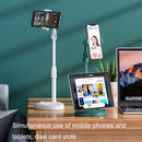 2 PCS Mobile Phone Live Bracket Computer Desktop Online Class Telescopic Overhead Frame(Snow White)