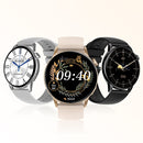 HD1 1.3 Inch AMOLED Screen Smart Watch with NFC Function(Black Steell+Silicone Strap)