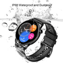 HD1 1.3 Inch AMOLED Screen Smart Watch with NFC Function(Gold Steel+Silicone Strap)
