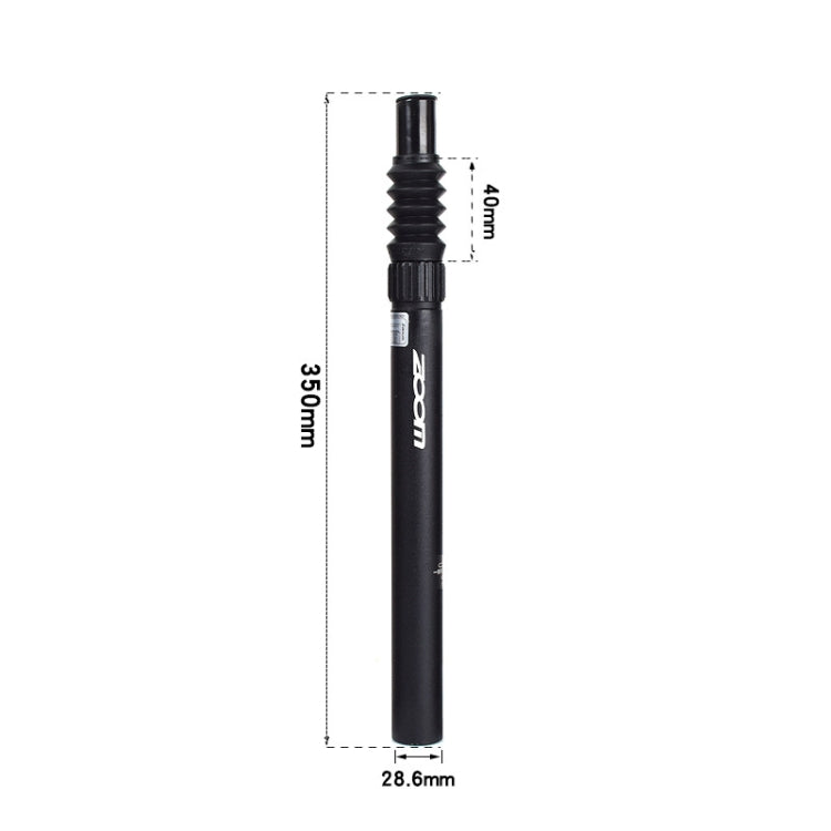 ZOOM Mountain Bike Shrink Head Shock Absorber Seat Post, Size: 28.6 x 350mm